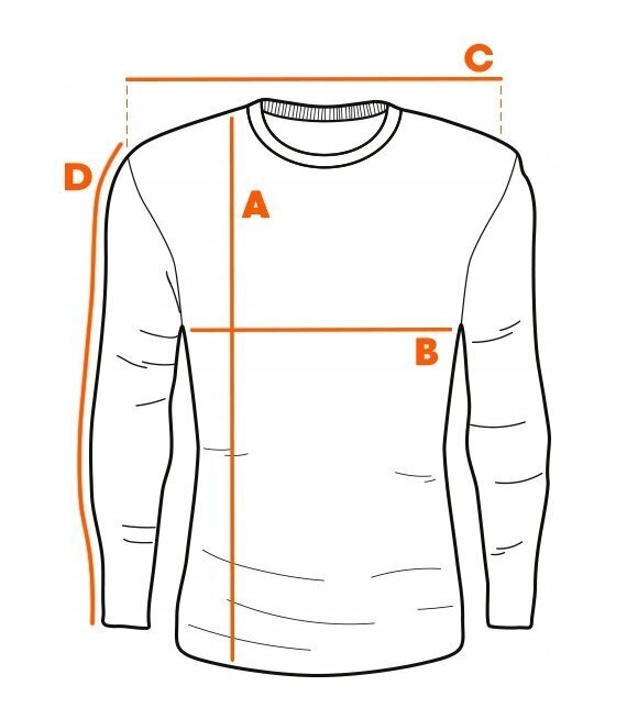 Marškinėliai ilgomis rankovėmis vyrams Ombre L130, pilki kaina ir informacija | Vyriški marškinėliai | pigu.lt