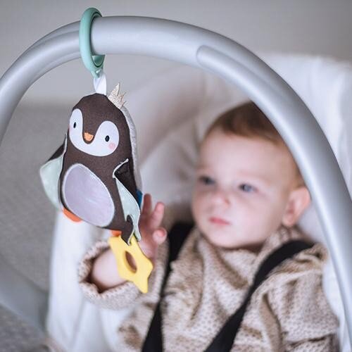 Pakabinamas barškutis su kramtuku Taf Toys Princas pingvinas kaina ir informacija | Žaislai kūdikiams | pigu.lt