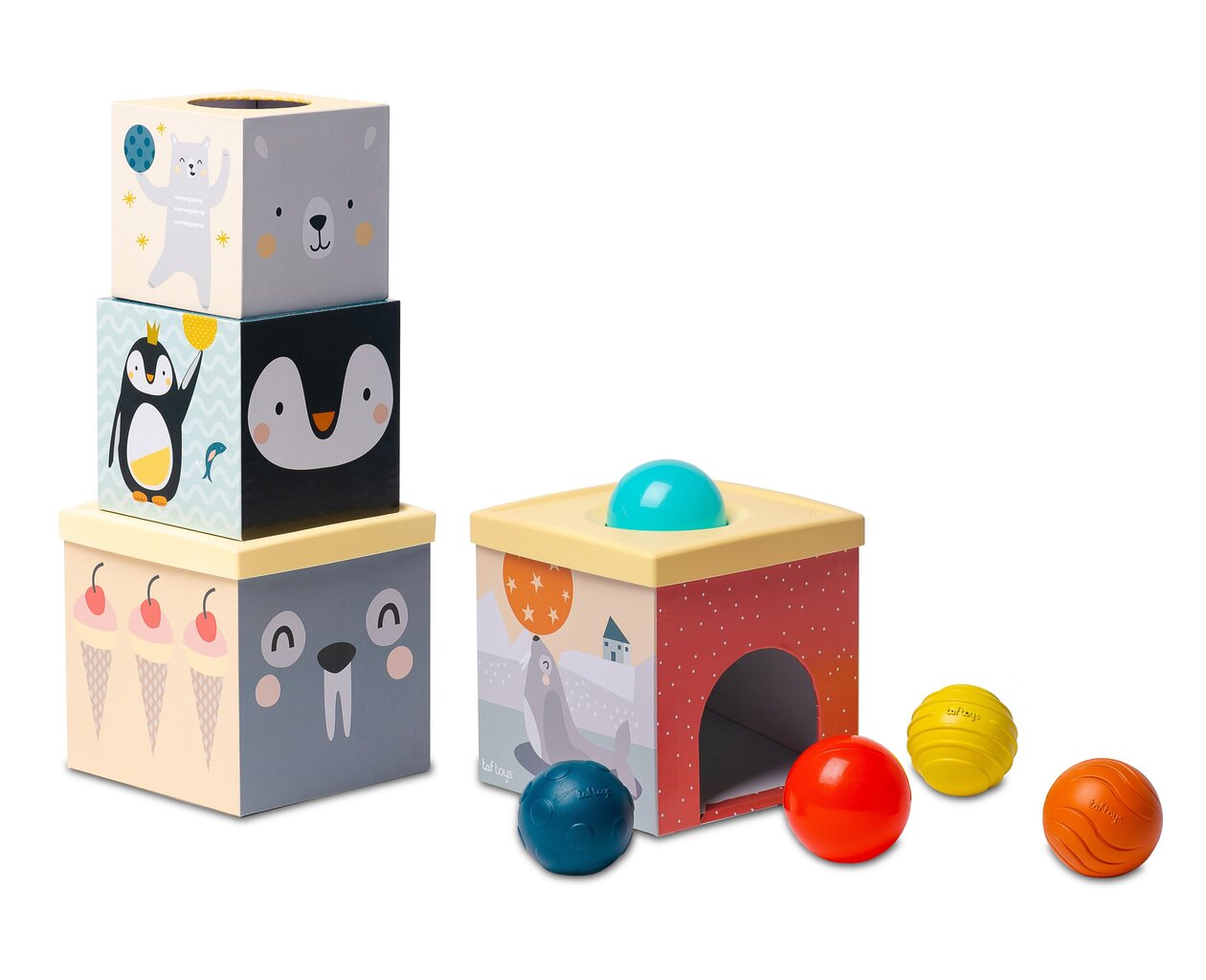 Edukacinis žaislas Kamuoliukų dėžutė Taf Toys kaina ir informacija | Žaislai kūdikiams | pigu.lt