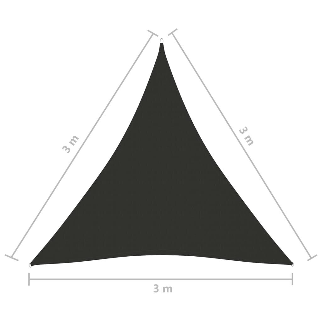 Uždanga nuo saulės, 3x3x3 m, pilka цена и информация | Skėčiai, markizės, stovai | pigu.lt