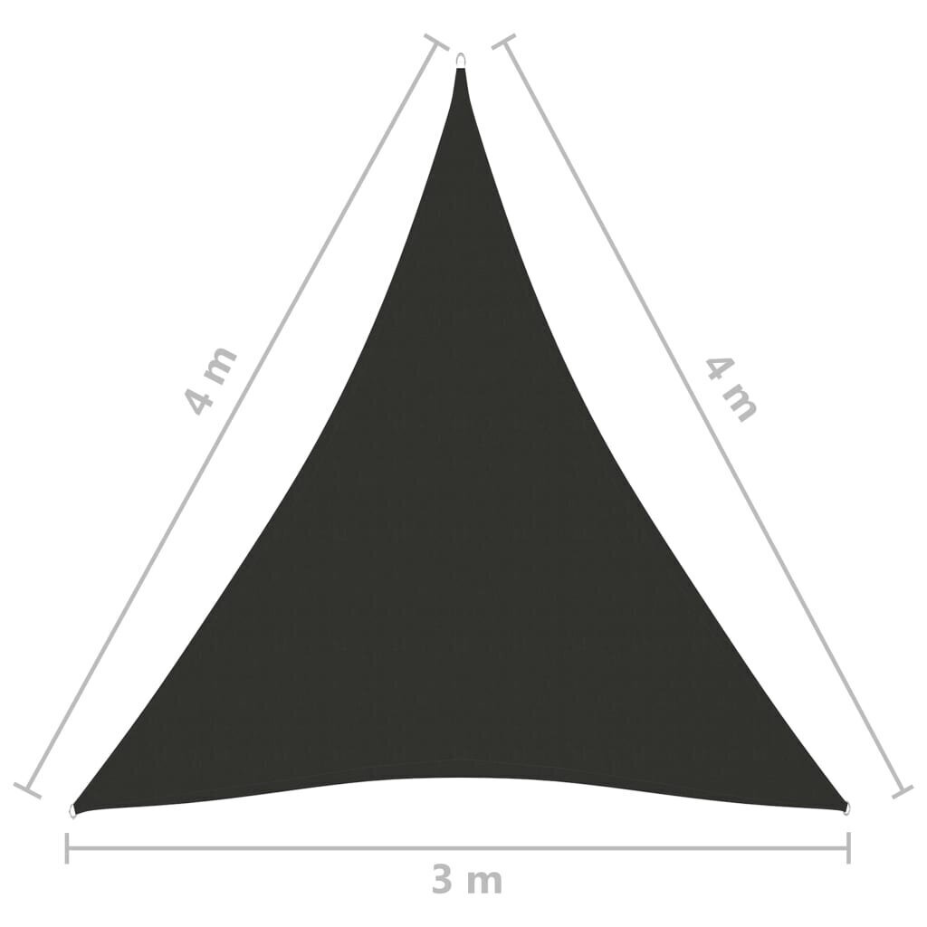 Uždanga nuo saulės, 3x4x4 m, pilka kaina ir informacija | Skėčiai, markizės, stovai | pigu.lt