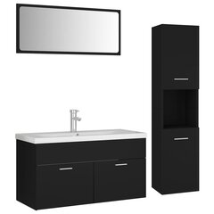 Vonios kambario baldų komplektas, juodos spalvos kaina ir informacija | Vonios komplektai | pigu.lt