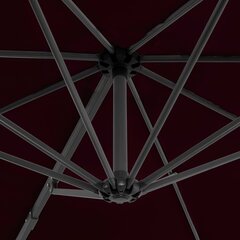Gembės formos skėtis su aliuminiu stulpu, 300 cm, raudonas kaina ir informacija | Skėčiai, markizės, stovai | pigu.lt