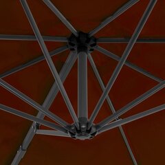 Gembės formos skėtis su aliuminio stulpu, 300 cm, oranžinis цена и информация | Зонты, маркизы, стойки | pigu.lt