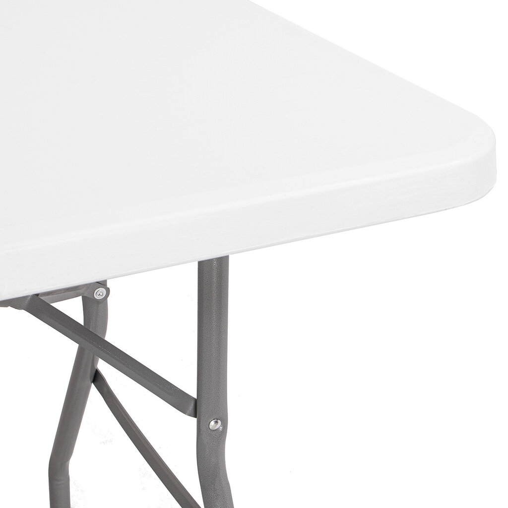 Sulankstomas stalas Springos, 240x75 cm, baltas kaina ir informacija | Lauko stalai, staliukai | pigu.lt