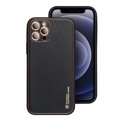 Чехол Forcell LEATHER для iPhone 12 Pro Max, черный цена и информация | Чехлы для телефонов | pigu.lt