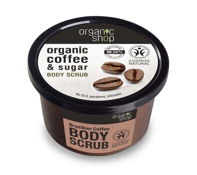 Скраб для тела Organic Shop «Бразильский кофе», 250 мл цена и информация | Скрабы для тела | pigu.lt