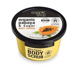 Скраб для тела с папайей Organic Shop, 250 мл цена и информация | Скрабы для тела | pigu.lt