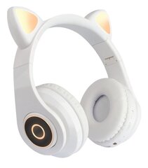 Наушники с ушками котика Bluetooth CAT Earphone LED цена и информация | Теплая повязка на уши, черная | pigu.lt