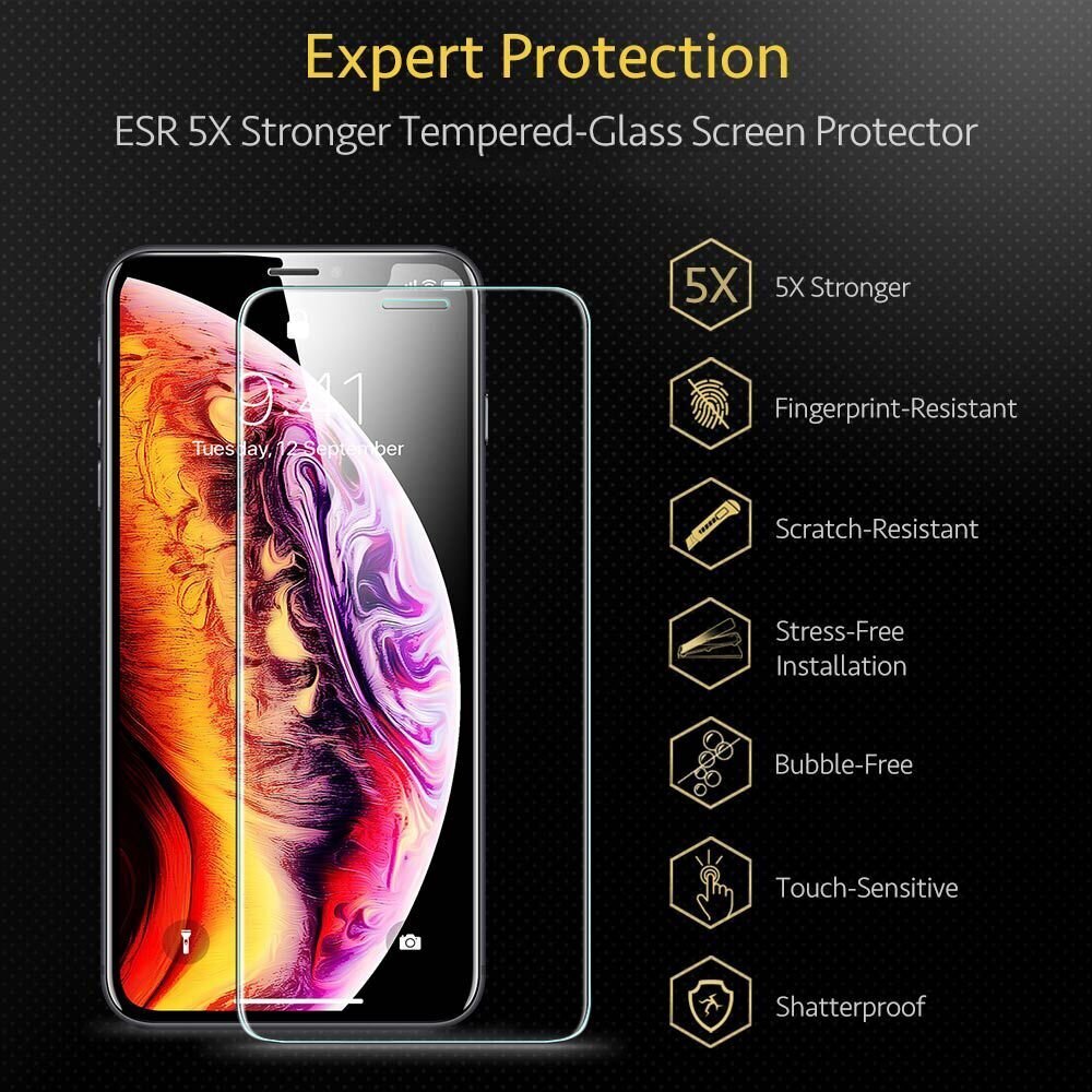 Ekrano apsauginis stiklas ESR SCREEN SHIELD skirtas iPhone 11 skaidrus kaina ir informacija | Apsauginės plėvelės telefonams | pigu.lt