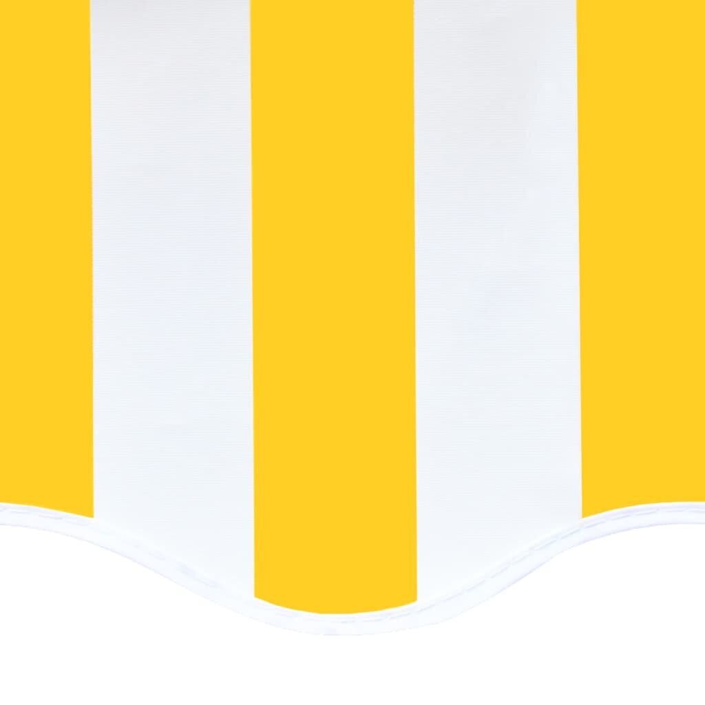 Pakaitinis audinys markizei, geltonos/baltos spalvos, 6x3,5m kaina ir informacija | Skėčiai, markizės, stovai | pigu.lt