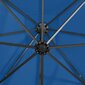 Gembinis skėtis su stulpu ir LED lemputėmis, 250 cm, mėlynas kaina ir informacija | Skėčiai, markizės, stovai | pigu.lt