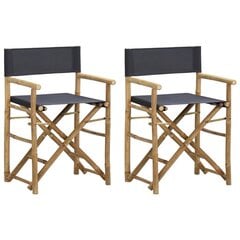 Režisieriaus kėdės, 2 vnt, pilkos kaina ir informacija | Lauko kėdės, foteliai, pufai | pigu.lt