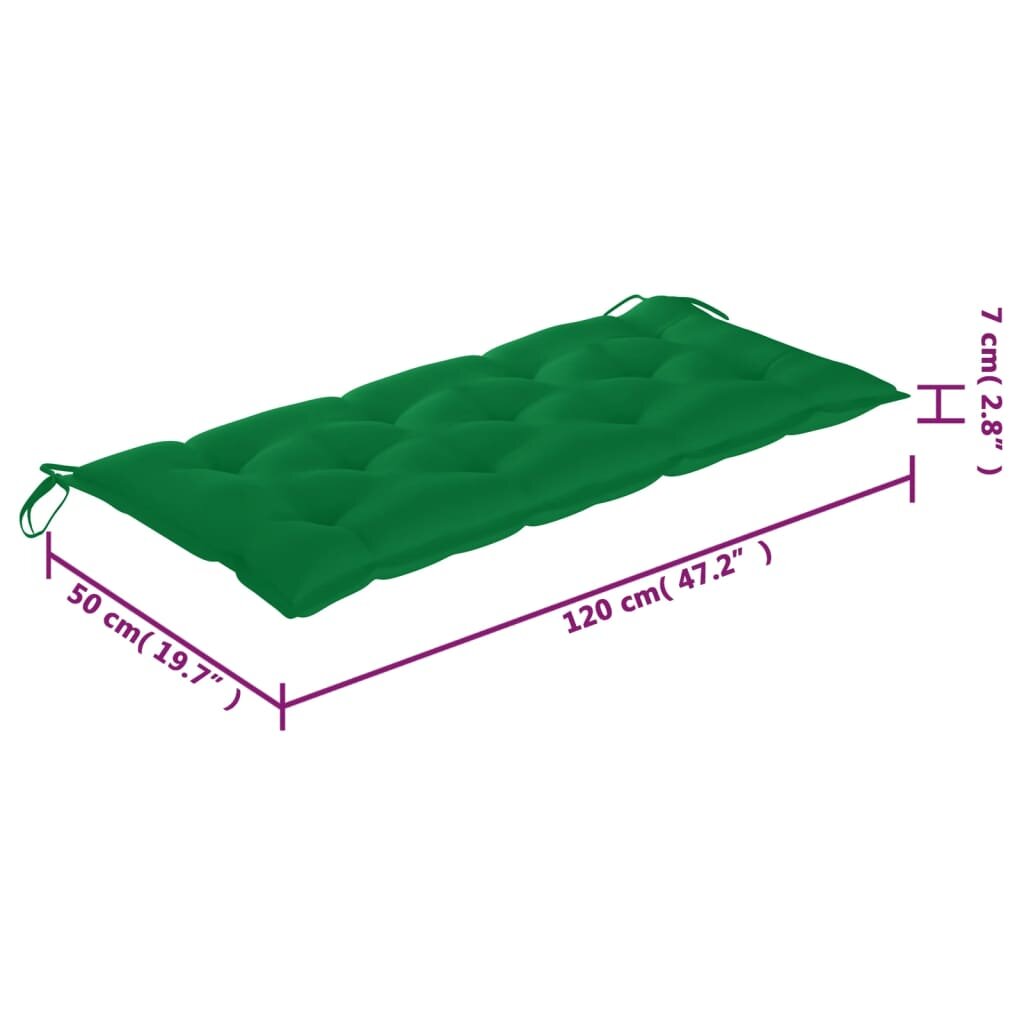 Pagalvėlė sūpynėms, 120 cm, žalia kaina ir informacija | Pagalvės, užvalkalai, apsaugos | pigu.lt