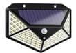 Sieninis LED šviestuvas su saulės baterija ir judesio jutikliu, 100 LED kaina ir informacija | Lauko šviestuvai | pigu.lt