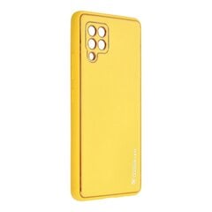 Чехол Forcell LEATHER для Samsung Galaxy A42 5G, желтый цена и информация | Чехлы для телефонов | pigu.lt