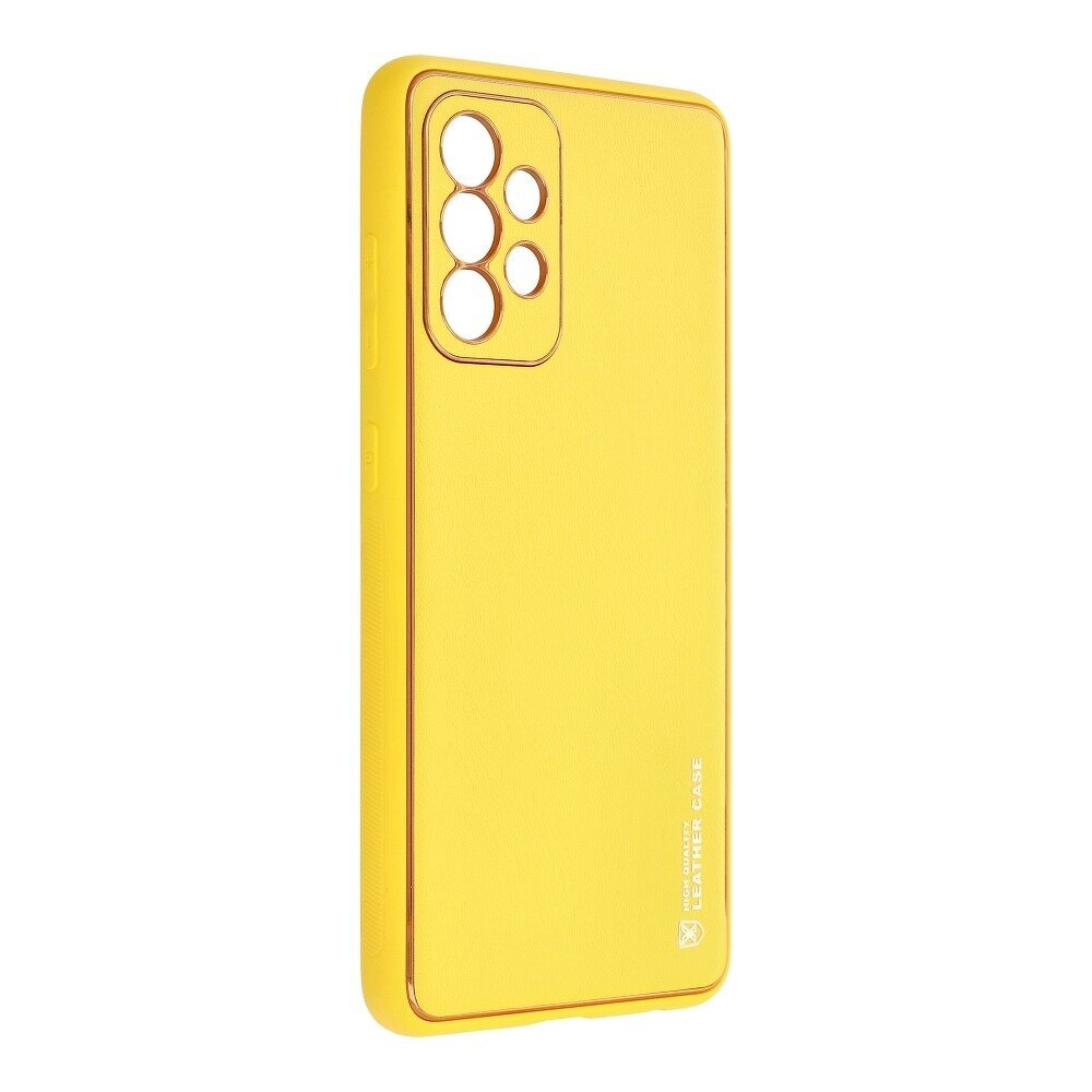 Dėklas telefonui Forcell LEATHER skirtas Samsung Galaxy A52 5G / A52, geltona цена и информация | Telefono dėklai | pigu.lt