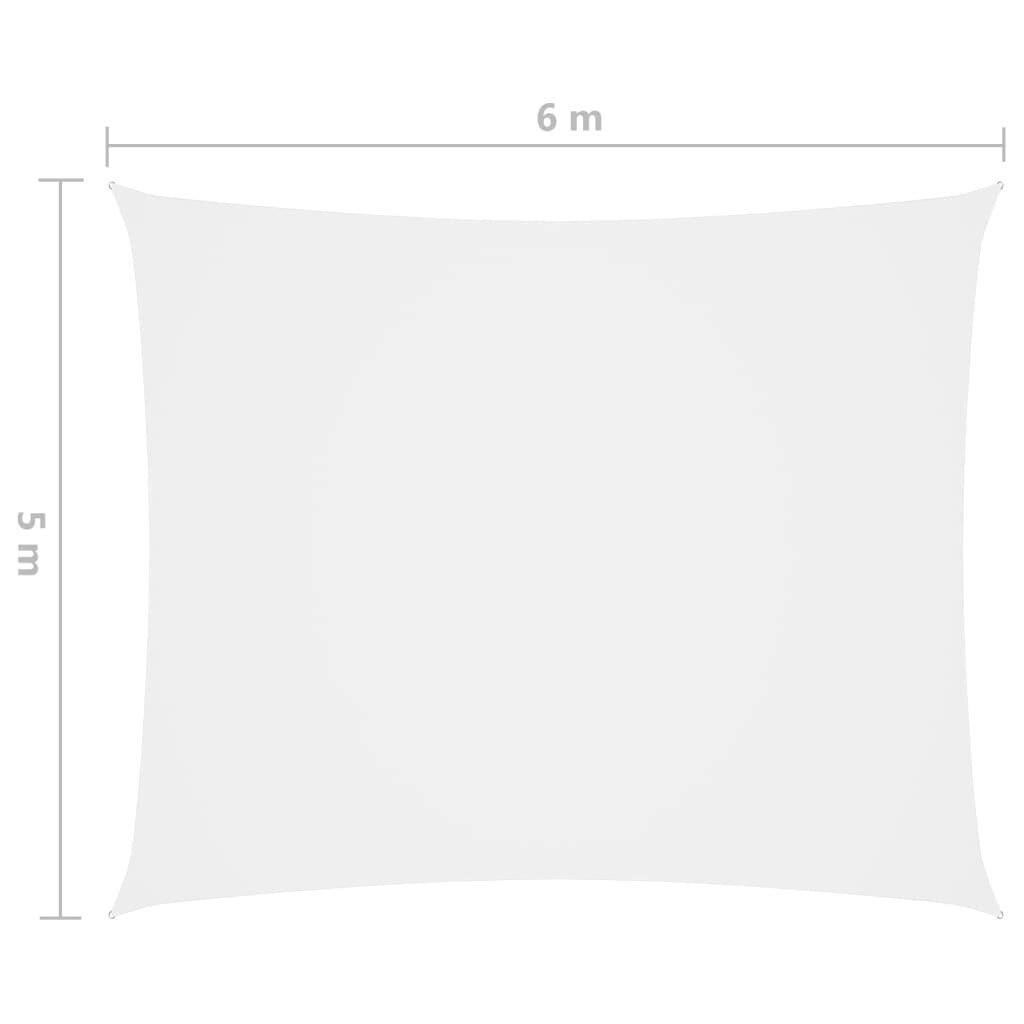 Uždanga nuo saulės, 5x6 m, balta kaina ir informacija | Skėčiai, markizės, stovai | pigu.lt