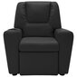 vidaXL Vaikiškas atlošiamas krėslas, juodos spalvos, dirbtinė oda kaina ir informacija | Svetainės foteliai | pigu.lt