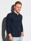 Marškinėliai ilgomis rankovėmis vyrams Ombre L132, tamsiai mėlyni kaina ir informacija | Vyriški marškinėliai | pigu.lt