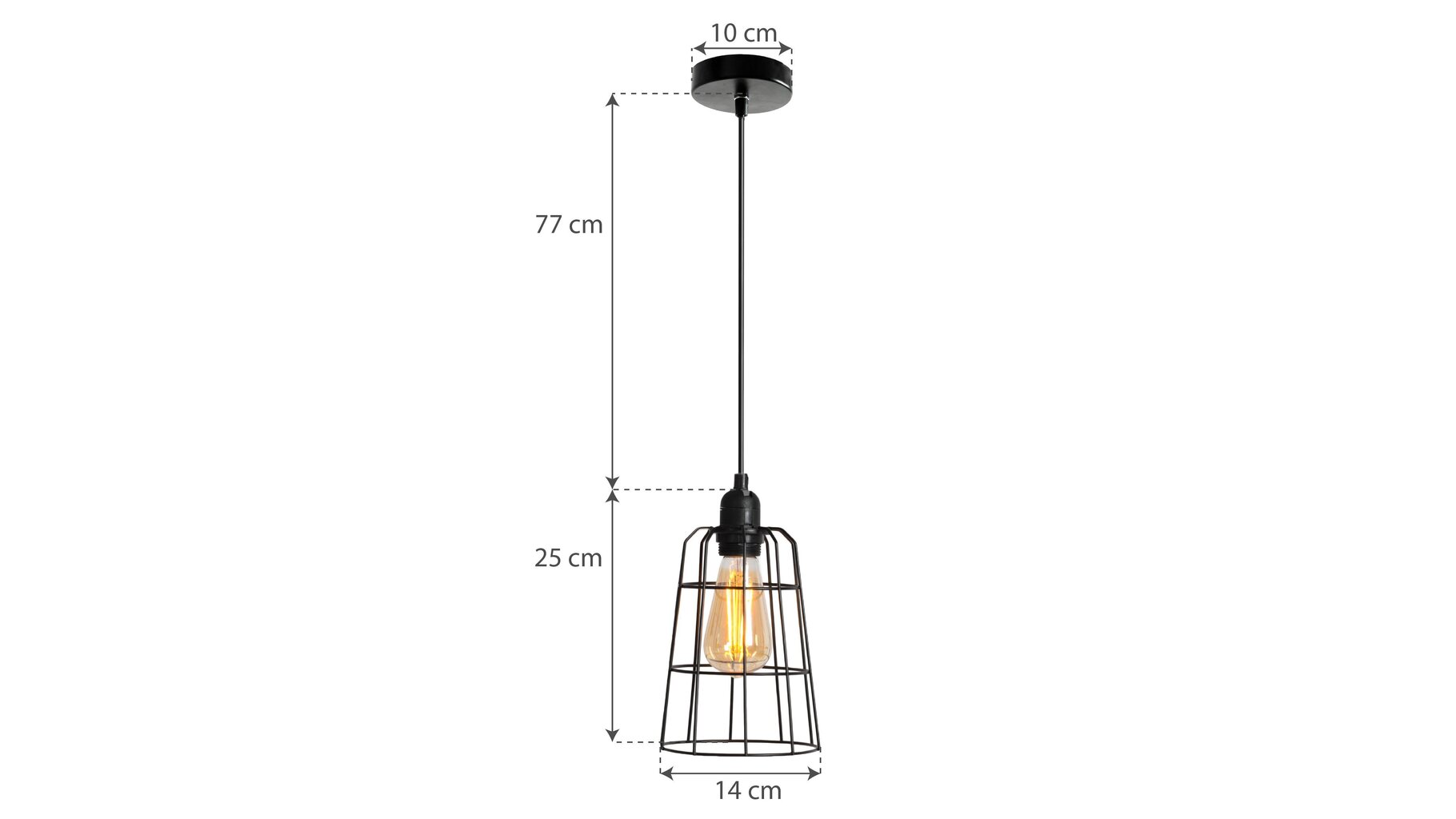 Pakabinamas šviestuvas Loft Cage kaina ir informacija | Pakabinami šviestuvai | pigu.lt