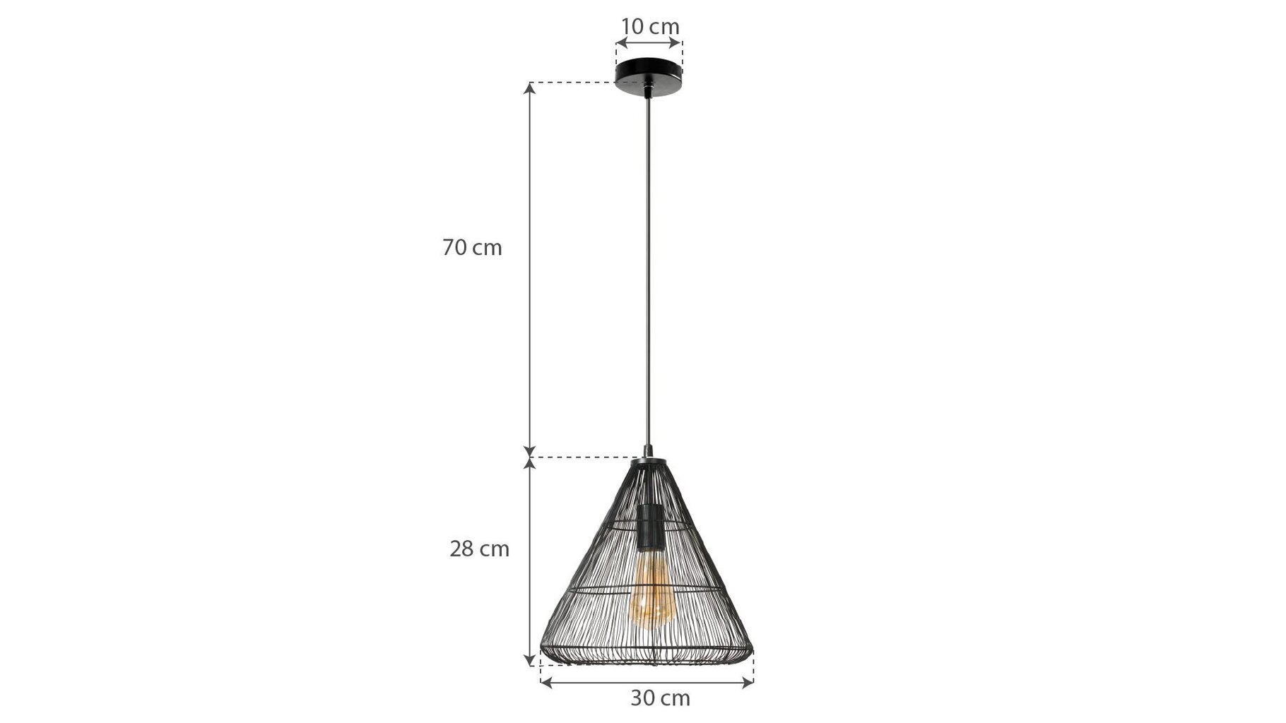 Pakabinamas šviestuvas Loft Cone цена и информация | Pakabinami šviestuvai | pigu.lt