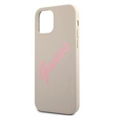 Guess Vintage Pink Cover, skirtas Apple iPhone 12 Pro Max 6.7, pilkas kaina ir informacija | Telefono dėklai | pigu.lt