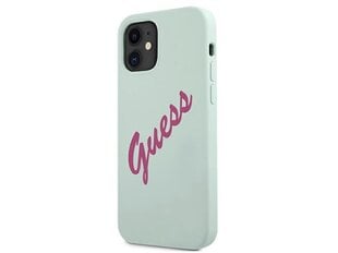 Чехол Guess Vintage Fuschia Script для Apple iPhone 12 Mini, синий цена и информация | Чехлы для телефонов | pigu.lt