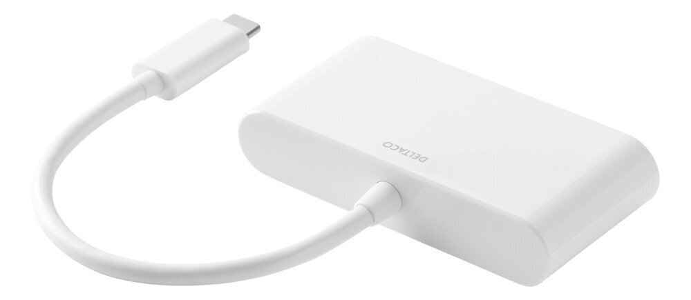 Adapteris Deltaco USBC-HDMI23, USB-C/HDMI/USB-A kaina ir informacija | Adapteriai, USB šakotuvai | pigu.lt