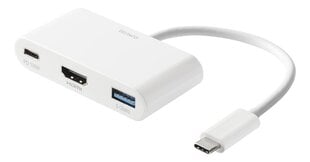 Adapteris Deltaco USBC-HDMI23, USB-C/HDMI/USB-A цена и информация | Адаптеры, USB-разветвители | pigu.lt