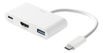 Adapteris Deltaco USBC-HDMI23, USB-C/HDMI/USB-A