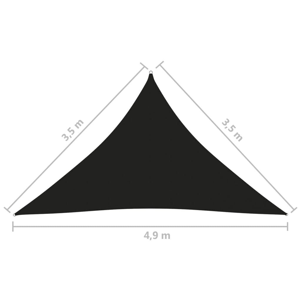 Uždanga nuo saulės, 3,5x3,5x4,9 m, juoda kaina ir informacija | Skėčiai, markizės, stovai | pigu.lt