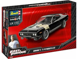 Konstruktorius Revell - Fast & Furious Dominics 1971 Plymouth GTX, 1/24, 07692 kaina ir informacija | Konstruktoriai ir kaladėlės | pigu.lt