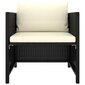 Sodo sofa su pagalvėlėmis, juoda kaina ir informacija | Lauko kėdės, foteliai, pufai | pigu.lt