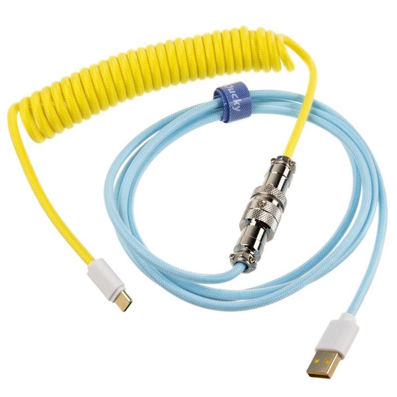 Ducky Premicord kabelis, USB-C to USB-A, Cotton Candy цена и информация | Adapteriai, USB šakotuvai | pigu.lt