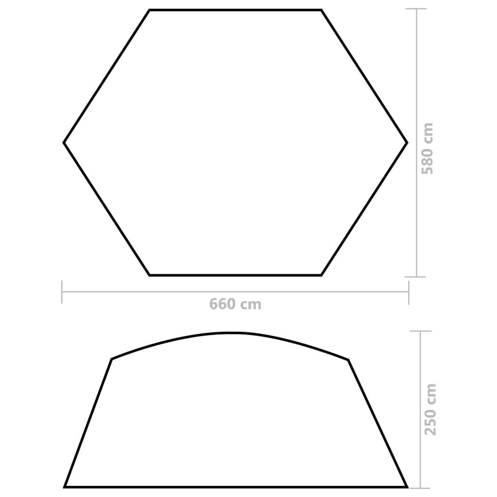 Palapinė baseinui, 660x580x250cm, geltona цена и информация | Baseinų priedai | pigu.lt