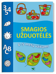 Smagios užduotėlės 4-5 metų vaikams цена и информация | Книжки - раскраски | pigu.lt