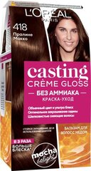 Краска для волос L'Oreal Paris Casting Creme Gloss, 418 Mokka цена и информация | Краска для волос | pigu.lt