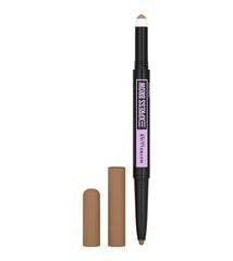 Antakių pieštukas Maybelline New York Express Brow Satine Duo, Dark Blond 01 kaina ir informacija | Antakių dažai, pieštukai | pigu.lt