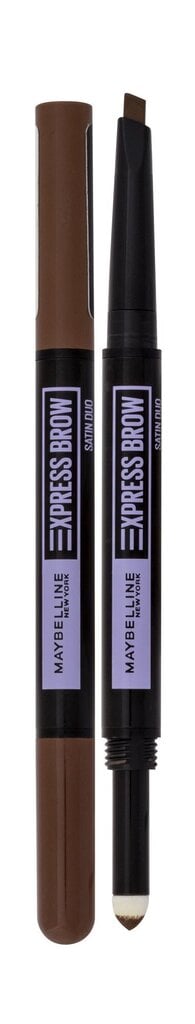Antakių pieštukas Maybelline New York Express Brow Satine Duo, 02 Medium Brown kaina ir informacija | Antakių dažai, pieštukai | pigu.lt