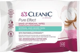 Влажные салфетки для макияжа Cleanic для нормальной и смешанной кожи, 10 шт. цена и информация | Cleanic Духи, косметика | pigu.lt