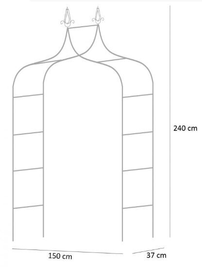 Arka vijokliniams augalams Garden Line, 240 cm kaina ir informacija | Gėlių stovai, vazonų laikikliai | pigu.lt