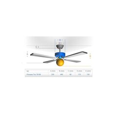 Westinghouse šviestuvas - ventiliatorius Princess Zolto kaina ir informacija | Šviestuvai - ventiliatoriai | pigu.lt