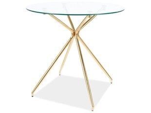 Стол Signal Meble Azalia Transp., золотой цвет цена и информация | Кухонные и обеденные столы | pigu.lt