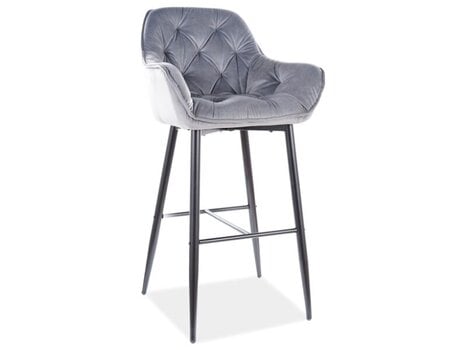 2-jų baro kėdžių komplektas Signal Meble Cherry H-1, pilkas kaina ir informacija | Virtuvės ir valgomojo kėdės | pigu.lt
