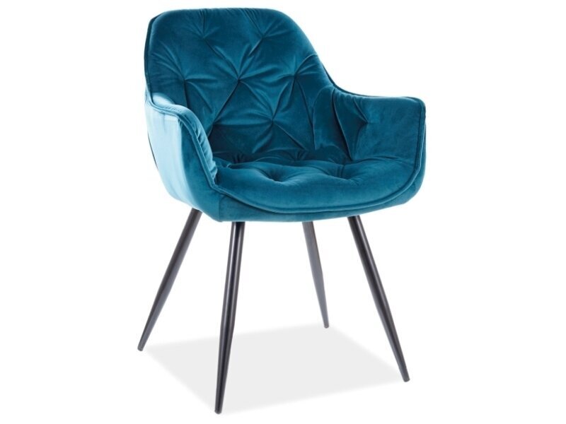 2-jų kėdžių komplektas Signal Meble Cherry, šviesiai mėlynas kaina ir informacija | Virtuvės ir valgomojo kėdės | pigu.lt