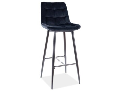 2-jų baro kėdžių komplektas Signal Meble Chic H-1, juodas kaina ir informacija | Virtuvės ir valgomojo kėdės | pigu.lt