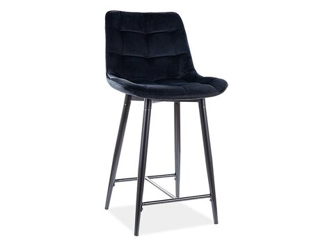 Набор из 2 барных стульев Signal Meble Chic H-2, черный цена и информация | Стулья для кухни и столовой | pigu.lt