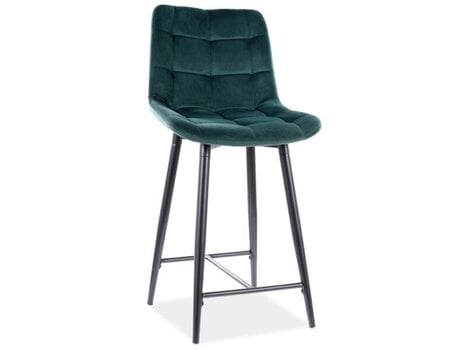 Набор из 2 барных стульев Signal Meble Chic H-2, зеленый цена и информация | Стулья для кухни и столовой | pigu.lt