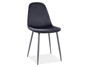 4-ių kėdžių komplektas Signal Meble Fox, juodas kaina ir informacija | Virtuvės ir valgomojo kėdės | pigu.lt